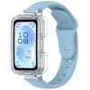 Ремінець для Huawei Band 8 / 9 / 10 з прозорим захисним бампером, силіконовий спортивний браслет (blue)
