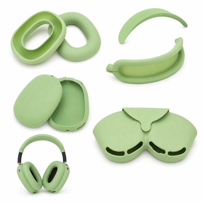 Комплект силіконових аксесуарів 5-в-1 для Apple AirPods Max (зелений)