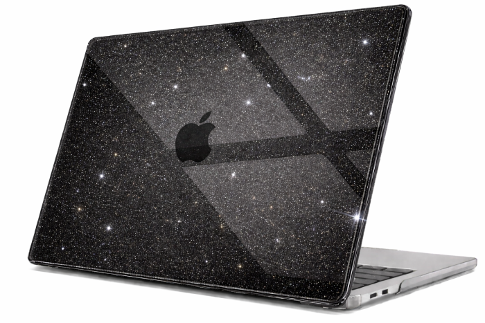 Чохол накладка для MacBook Pro 16" (A2485) з блискітками (Чорний)