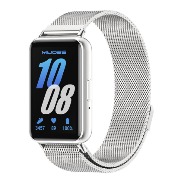 Магнітний металевий ремінець MIJOBS Milanese для Samsung Galaxy Fit3 (срібний)