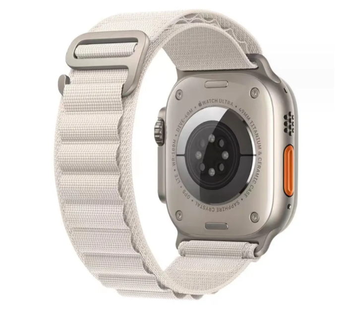 Тканинний ремінець Alpine LOOP Apple Watch 38/40/41 AAA+, Помаранчевий (Білий)