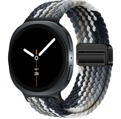 Ремінець плетений нейлоновий з магнітною застібкою для Samsung Watch 22 мм (black color)