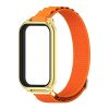 Тканевий ремінець з металевою рамкою для Mi Band 9 Active / Redmi Band 3 (Orange)