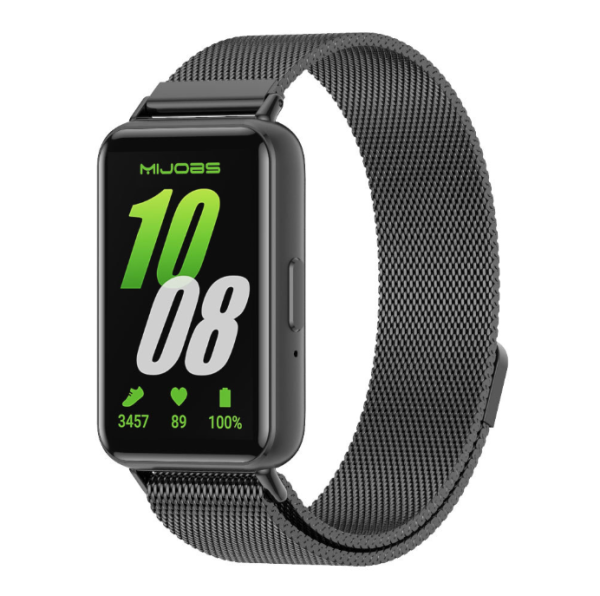 Магнітний металевий ремінець MIJOBS Milanese для Samsung Galaxy Fit3 (чорний)