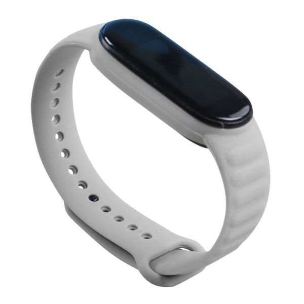 Силиконовый ремешок класический Ripple для Mi Band 5 | 6 | 7, Темно-Синий (Сірий)