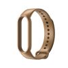Силиконовый ремешок с имитацией кожи для Mi Band 3 | 4, Салатовый (Коричневий)