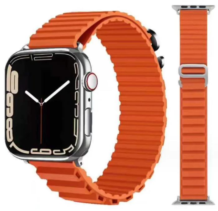 Силіконовий ремінець Alpine LOOP Apple Watch 38/40/41 AAA+, Рожевий (Помаранчевий)