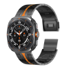 Металевий ремінець для Samsung Galaxy Watch 7 Ultra 47mm з магнітною застібкою (Чорний+Орандж)