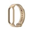 Силиконовый ремешок с имитацией кожи для Mi Band 3 | 4, Салатовый (Грецкий орех)