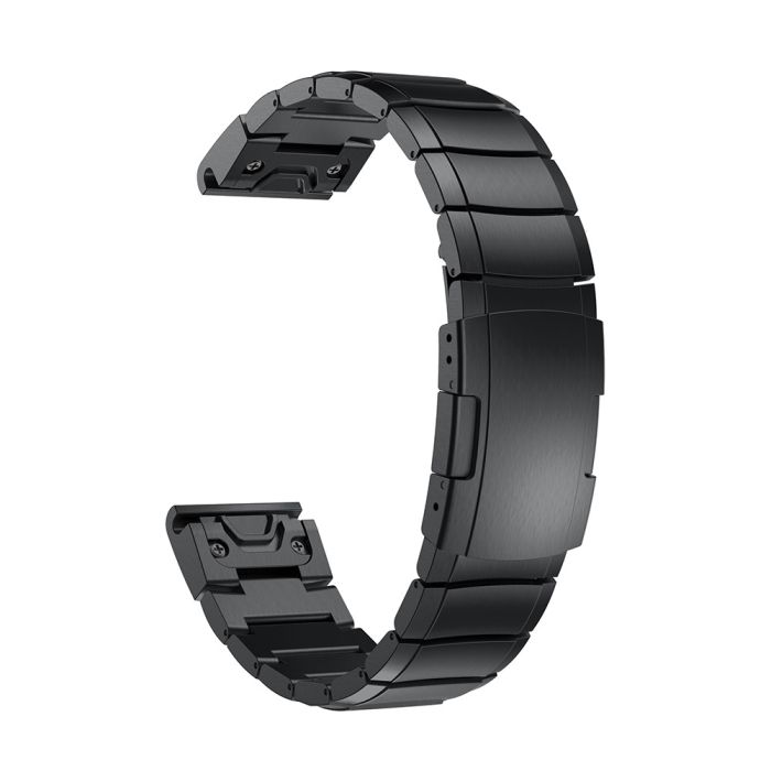 Ремінець металевий для Garmin 22 mm.TITANIUM  (Чорний)