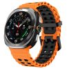 Двоколірний силіконовий ремінець для Samsung Watch Ultra 47 мм (помаранчевий)