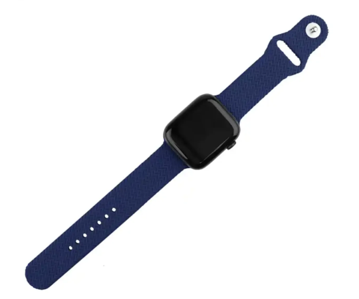 Силіконовий ремінець Braid для Apple Watch 38/40/41 AAA+, Зелений (Синій)