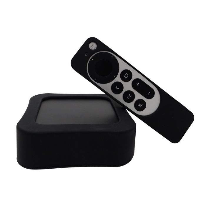 Силіконовий набір чохлів для Apple TV 4K 2022 / 3-го покоління (Apple TV 7) (Black)