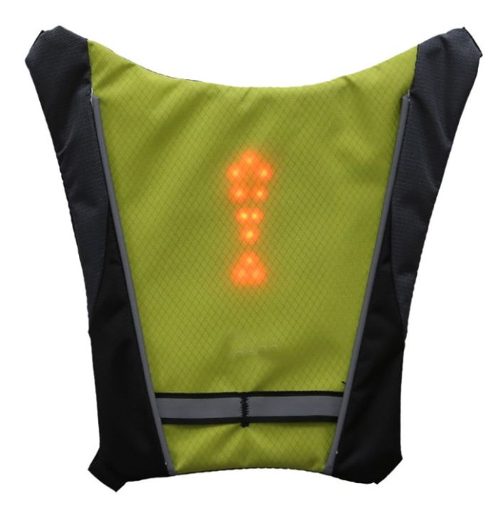 Светодиодный светоотражающий жилет с сигналами BPNK-L02, #2 (Неоновый Желтый)
