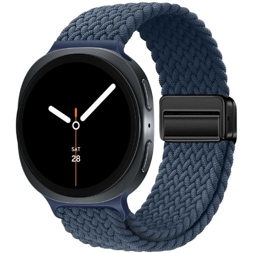 Ремінець плетений нейлоновий з магнітною застібкою для Samsung Watch 22 мм (deep blue)