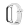 Силіконовий ремінець з захисною рамкою для Samsung Galaxy Fit 2 (білий)