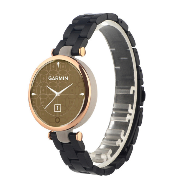 Металевий браслет із нержавіючої сталі для Garmin Lily (Black)