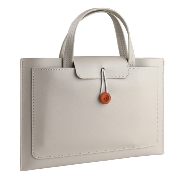 Сумка-чохол для ноутбука 15.6"/16" PU шкіра (Біла)