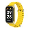 Силіконовий ремінець Ocean з алюмінієвою рамкою для Mi Band 9 Active / Redmi Band 3 (Жовтий+золото)
