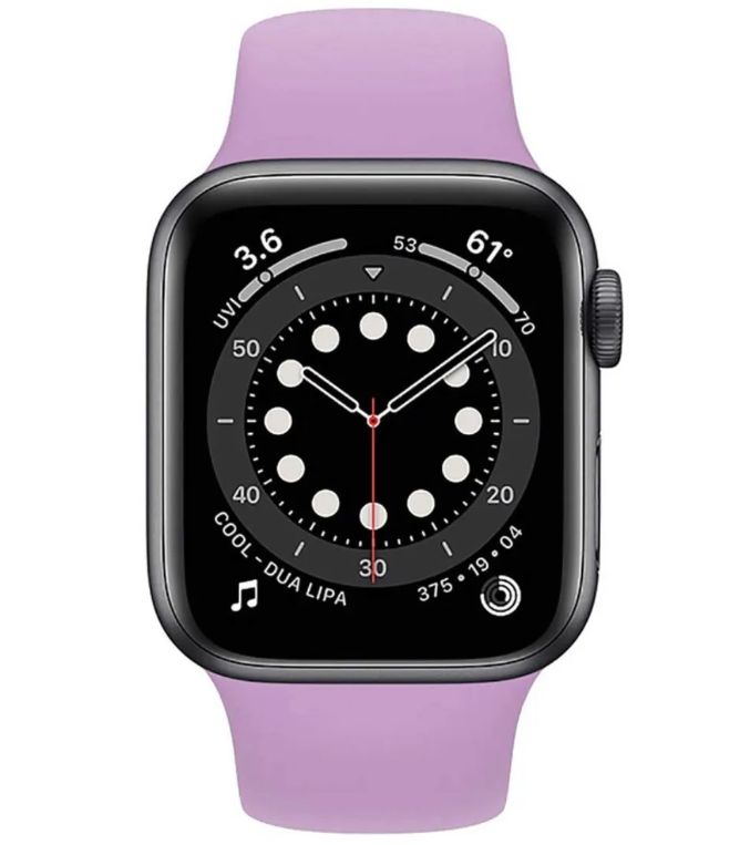 Ремінець силіконовий для Apple Watch 42 / 44 / 45 / 49 AAA+,  (Фиолетовый)