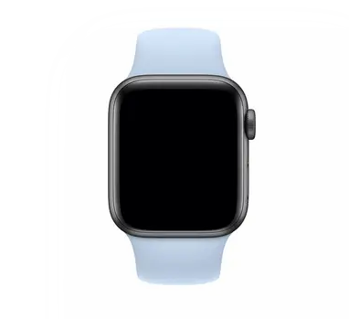 Ремінець силіконовий для Apple Watch 42 / 44 / 45 / 49 AAA+,  (Блактиний)