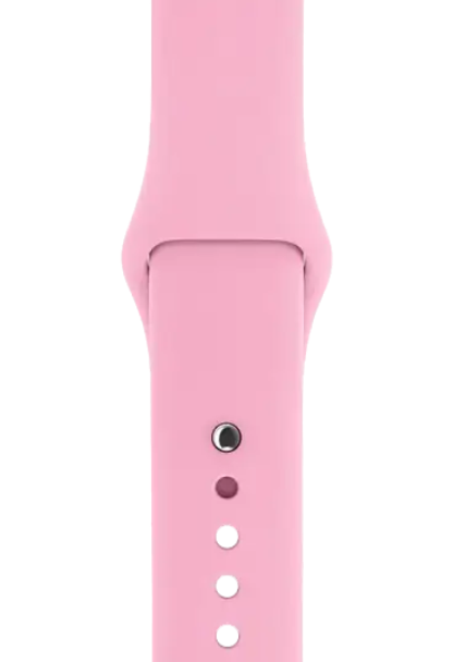 Ремінець силіконовий для Apple Watch 42 / 44 / 45 / 49 AAA+,  (Розовый / Barbie pink)