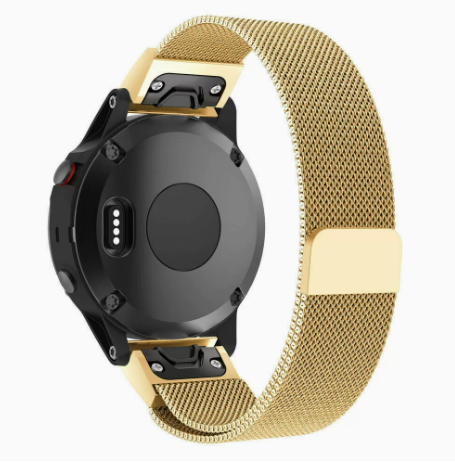 Міланський металевий ремінець 20 мм для Garmin Fenix 7S / 6S / 6S Pro / 5S / 5S Plus  (жовтий)