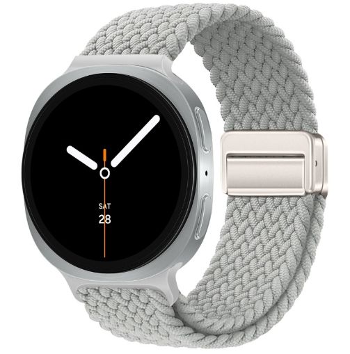 Ремінець плетений нейлоновий з магнітною застібкою для Samsung Watch 22 мм (pearl white)