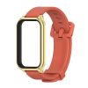 Силіконовий ремінець для Redmi Smart Band 3 / Mi Band 9 Active (Червоний+Золото)