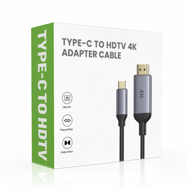 HDMI кабель Type-C → HDMI 4K, 1 метр (модель ZX122)