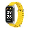 Силіконовий ремінець Ocean з алюмінієвою рамкою для Mi Band 9 Active / Redmi Band 3 (Жовтий+срібло)