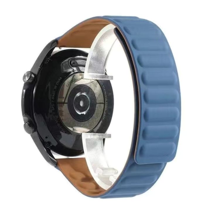 Ремінець силіконовий магнітний MagStrap 22 мм Amazfit GTR | Stratos 3,  (Синій)