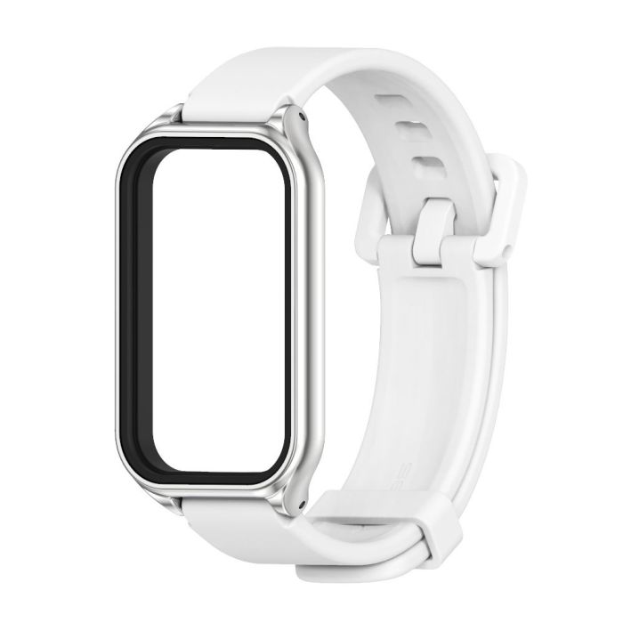 Силіконовий ремінець для Redmi Smart Band 3 / Mi Band 9 Active (Білий)