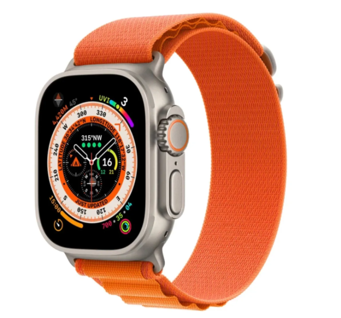Тканинний ремінець Alpine LOOP Apple Watch 42 / 44 / 45 AAA+,  (Помаранчевий)