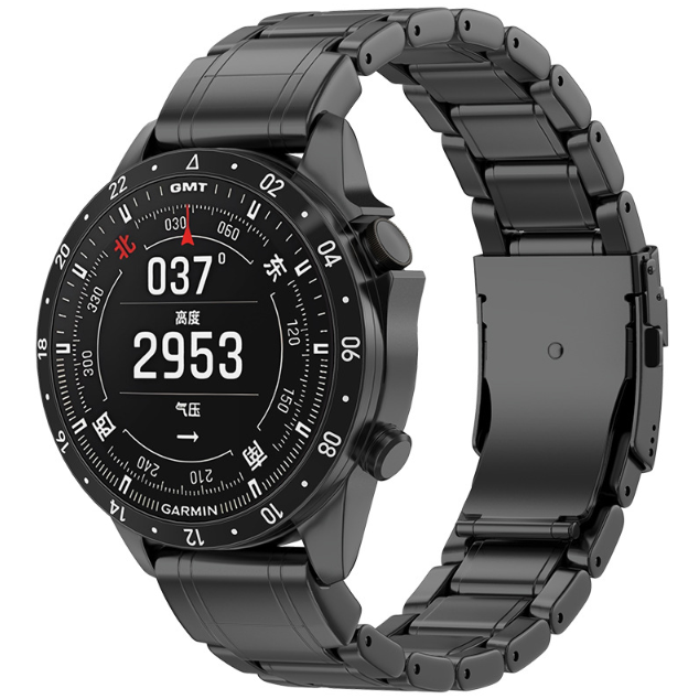 Металевий титановий ремінець 22 мм для Garmin MARQ / Fenix / Epix (Чорний)
