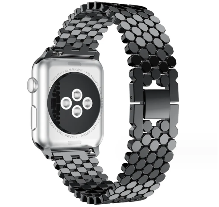 Ремінець металевий Sota для Apple Watch 42 / 44 / 45 AAA+ , Золотий (Чорний)