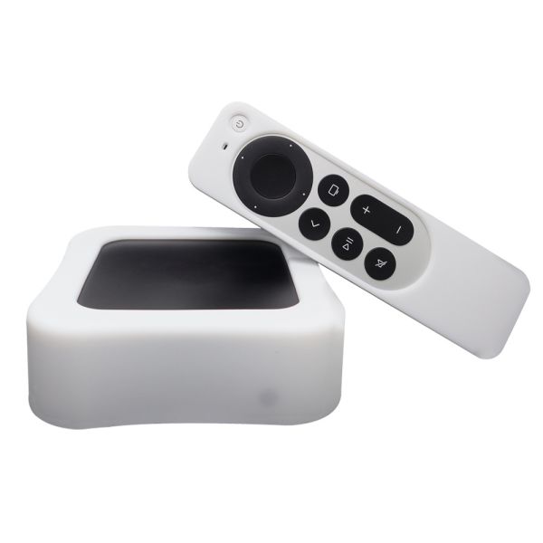 Силіконовий набір чохлів для Apple TV 4K 2022 / 3-го покоління (Apple TV 7) (White )