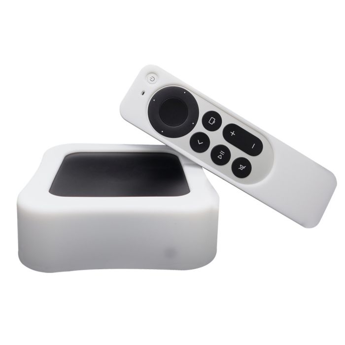 Силіконовий набір чохлів для Apple TV 4K 2022 / 3-го покоління (Apple TV 7) (White )