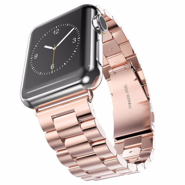 Ремінець металевий BlackPink 3-Bead Metal Band для Apple Watch 38 | 40 мм, Silver (Золотий)