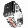Ремінець металевий BlackPink 3-Bead Metal Band для Apple Watch 38 | 40 мм, Silver (Золото с Серебром)