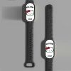 Силіконовий ремінець для Xiaomi Mi Band 8/9 з лазерним гравіюванням HELLO Kitty (Чорний)