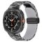 Камуфляжний силіконовий ремінець з магнітною пряжкою для Samsung Galaxy Watch7 Ultra 47 мм (світло-сірий)