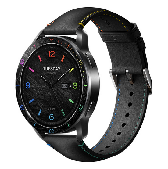 Ремінець для годинника з еко-шкіри шириною 22 мм., (Black)
