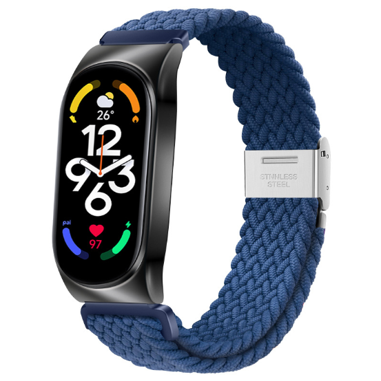 Ремінець для MiBand 7 тканинний, (Синій)