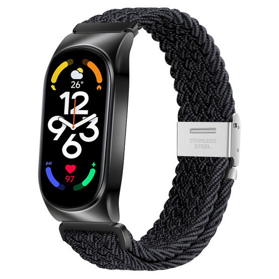Ремінець для MiBand 7 тканинний, (Темно сірий)
