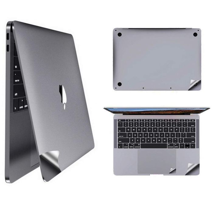 Вінілове покриття наклейка для MacBook (Кришка, Низ, Трекпад, Внутрішня частина), MacBook Pro A1989, (MacBook Air A1932, A2337 Gray)