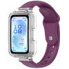 Ремінець для Huawei Band 8 / 9 / 10 з прозорим захисним бампером, силіконовий спортивний браслет (bordo)