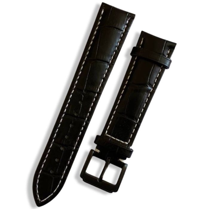 Шкіряний ремінець для годинника CLSK1 ширина кріплення 20мм.,  (Black / Black)