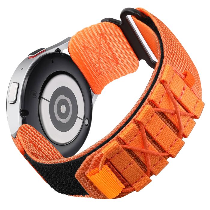 Ремінець нейлоновий для годинника 20 mm тактичний Military, Blue (Orange)