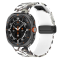 Камуфляжний силіконовий ремінець з магнітною пряжкою для Samsung Galaxy Watch7 Ultra 47 мм (білий)